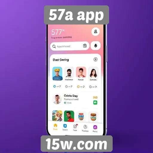 Interface do 57a app é intuitiva e atraente